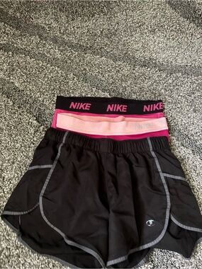 3 Athletic Shorts with Pink Waistband